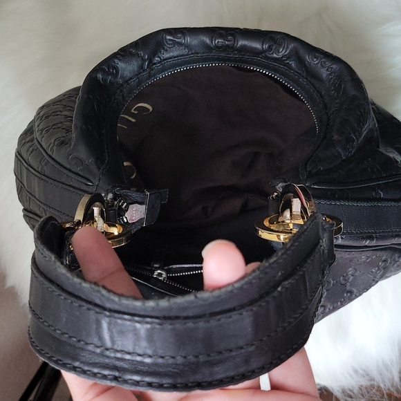 Authentic Gucci Double G handbag. Embossed leather - Picture 3 of 7